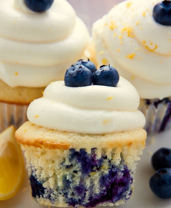 Italian Lemon Blueberry Cupcakes Recipe