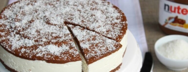 No-Bake Nutella Coconut Cake That Tastes Like Gelato