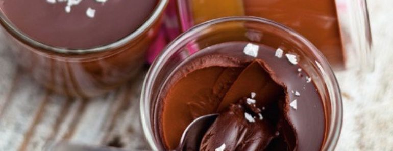 Salted Caramel Dark Chocolate Pots