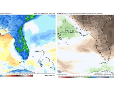 First Real Cool Front of the Season Brings Orlando, Tampa and Jacksonville Temperatures 5 to 15 Degrees Below Average This Weekend With Humidity Plunging 50 Percent