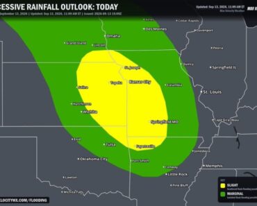 Kansas City, MO: Rounds of Rain All Night: Eastern Kansas Faces 3-Inch Totals as Front Stalls