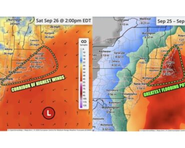 Powerful Coastal Storm Threatens Multiple Hazards Across New York City, Boston, Long Island and Southern Maine This Weekend With Wind Gusts to 50 Mph and Rainfall Topping 3 Inches