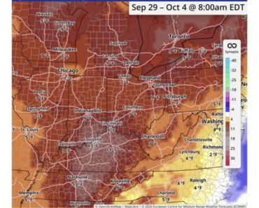 Summer Heat Returning Pushes Temperatures 5 to 13 Degrees Above Normal Across Louisville, Nashville, Cincinnati and Indianapolis With Highs Back Into the 80s From September 29 Through October 4