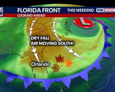 Powerful 982 Millibar Nor’easter Reaching Near Hurricane Strength Off the Jersey Shore by Sunday Sends Dry Fall Air Into Orlando and Florida, Sparing Miami and the Keys